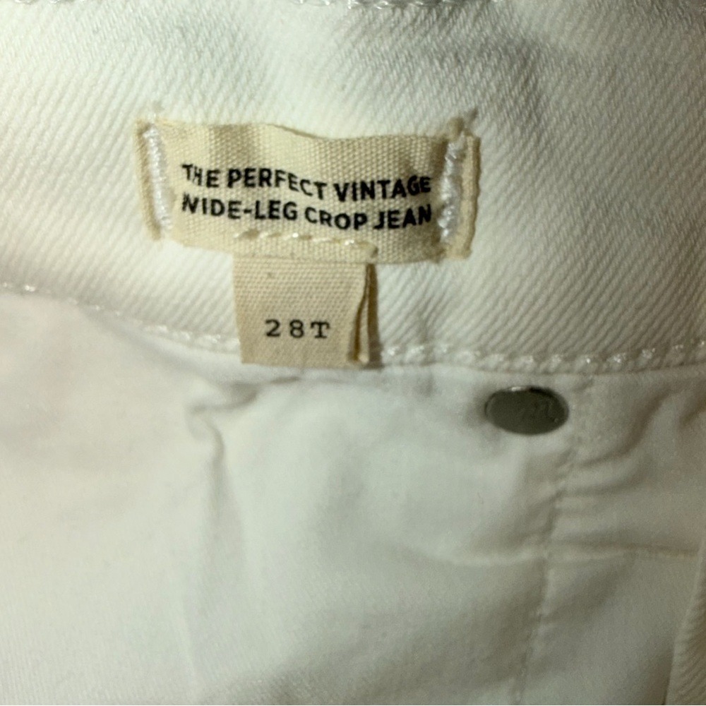 Madewell Perfect Vintage Wide-Leg high‎ rise Crop Jeans-NWT - Picture 7 of 10